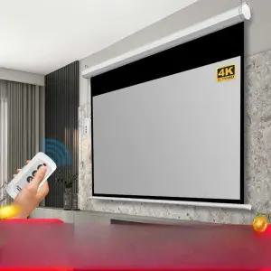 홈시네마 전동스크린 자동스크린 롤스크린 리모컨 프로젝션스크린 벽걸이