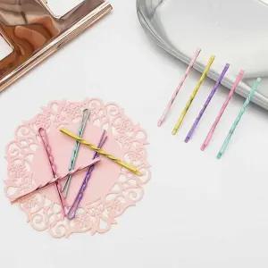 파스텔 꽈배기 실핀 실삔 머리핀 헤어핀 컬러실핀 색깔핀