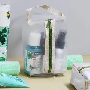 메쉬 핸들 파우치 S 예쁜파우치 이너백 망사파우치 비치파우치 여행파우치