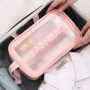 반투명 여행용 샤워백 목욕 가방 물놀이 수영장 수납백 방수 파우치 휴대용 목욕백_24736045