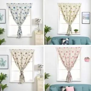 [무료배송] 키밍 찍찍이 암막 플라워 커튼 부착식 간편한설치