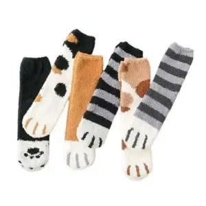 EA 고양이 수면양말 X5개 랜덤 여성 겨울 방한 양말