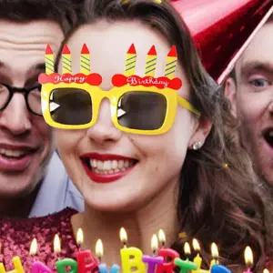 생일파티 케익양초모양 선글라스 파티안경