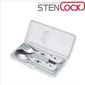 휴대용 이유식 수저 세트 유아용 아기 수저 포크 어린이 외출용