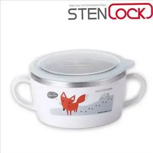 손잡이 스텐 어린이 그릇 이유식 유아 식기 세트 밥그릇 뚜껑