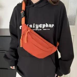 [패션] 여행 러닝 크로스 힙색 핸드폰 허리 백 가방 다크 주황 남자힙색 힙쌕 여행용힙색 허리쌕