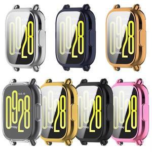 레드미 워치 5 라이트 / 5 액티브용 TPU 올인클루시브 케이스, 소프트 TPU 도금 보호 시계 커버 세트 (레드