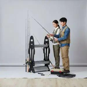 조립식 낚싯대 거치대 스탠드형 낚시 장비 보관함 진열