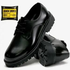 [패션] 베이직 남자 더비슈즈 슬랙스 구두 세정티슈 세트