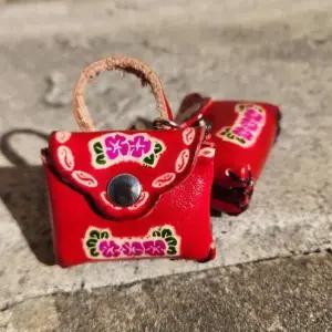 [패션] 수제 가죽 미니 가방 열쇠고리