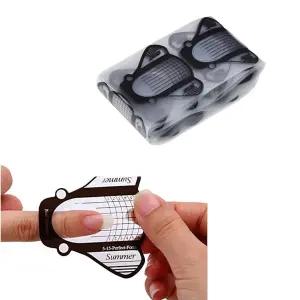 아크릴 젤 DIY 매니큐어 도구용 네일 아트 팁 연장 이송 스티커 폼 디자인 장식 액세서리 100개