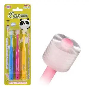 럭스 360도 어린이칫솔 2단계 24개월-5살 3P알뜰세트 비바텍 360도칫솔