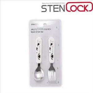 휴대용 이유식 스푼 포크 세트 아기 아동 스푼 포크 세트