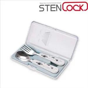 휴대용 이유식 수저 세트 유아용 아기 수저 포크 어린이 외출용