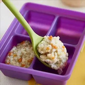 실리콘 이유식 큐브 트레이 이유식 냉동 용기 베이비 소분 보관