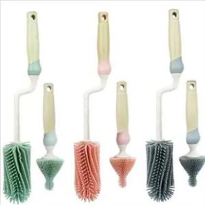 회전형 젖병 솔 세트 젖꼭지 실리콘 젖병 솔 신생아 세척솔