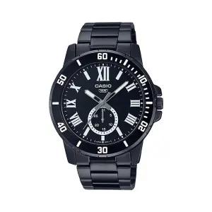카시오 MTP-VD200B-1B 라운드 남성 메탈 아날로그 시계