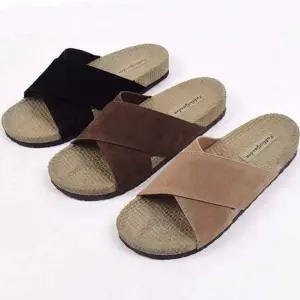 [RIZPICK]남성 와이드 엑스 스트랩 슬리퍼 여름 쿠션 실내용 샌들