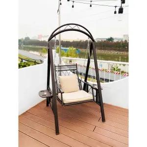 야외 그네 테라스 원목 철제 정원 행잉 체어 포토존