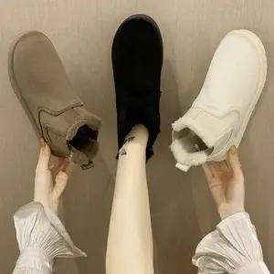 [RIZPICK]겨울 패딩 부츠 첼시 장화 털안감 방한화 여성 미들 방수 털부츠