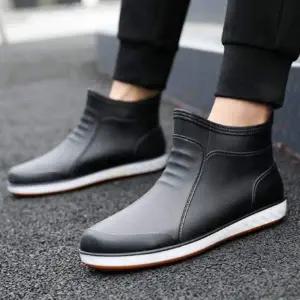 [RIZPICK]남성 레인부츠 낚시 장화 장마철 작업용 첼시 고무 부츠 12