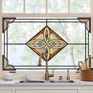 ADD.HERES 창문 스티커 스테인드글라스 프라이버시 필름 가정용 주방 사무실 욕실용 자외선 차단 정전기