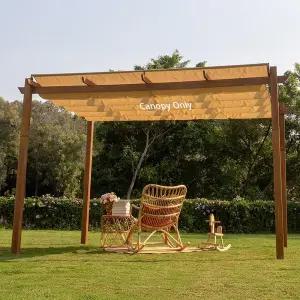 OLILAWN 퍼골라 그늘막 커버 106인치 X 135인치 야외 개폐식 햇빛 보호 내구성 있는 교체용 캐노피 카키