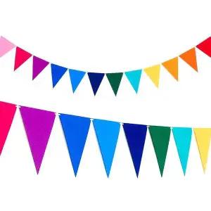 펠트 삼각 파티 가랜드 12색레인보우 생일 백일 장식