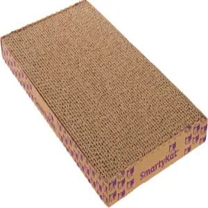 스마티캣 슈퍼 스크래처+ 더블 와이드 캣닙 인퓨전 기술 골판지 고양이 스크래치 패드 리버서블