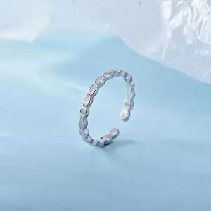 [콩심팥심]AC1613 심플 헥사곤 미니멀 디자인 모던 실버 반지