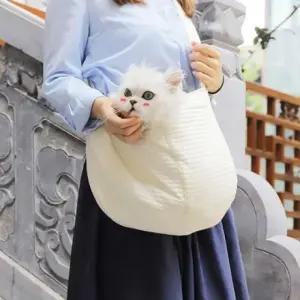 고양이 강아지 스트랩 반려동물 넓은 이동가방 슬링백