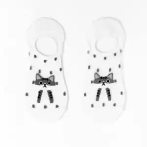 큐티냥 덧신 10켤레 논슬립 페이크삭스 화이트