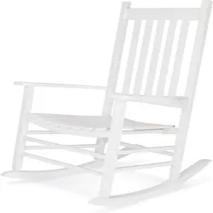샤인 컴퍼니 버몬트 포치 로커 하이백 우드 흔들의자 화이트