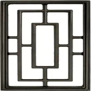 펜싱 게이트 홈 정원용 누보 철제 장식 인서트 - 직사각형 9인치 X 17 검은색