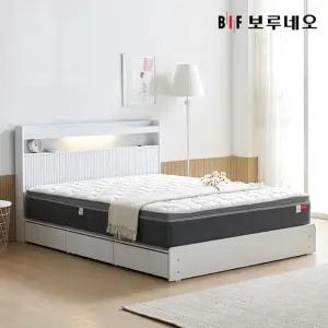 [한정특가]앳홈 스팅 템바보드 LED 서랍형 침대 SS-쟈가드독립40T매트리스