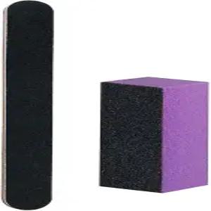 네일 파일 및 버퍼 블록 전문 매니큐어 도구 키트 100/180 그릿 블랙 페디큐어 샌딩 버핑 그라인딩