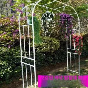 포도 넝쿨지지대 아치 철제 흰색 장미 화단 웨딩