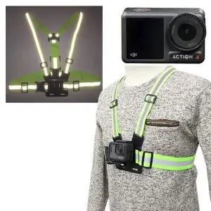 DJI 오즈모 액션 4 호환 액션캠 형광 조끼 바디 가슴 스트랩 마운트