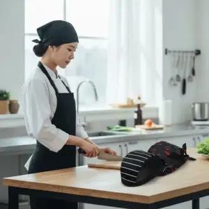 통기성 메쉬 리본 작업모자 주방 조리용 위생모 식당 헤어밴드 모자