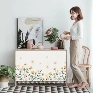 주방 창문 가림막 짧은 발란스 커튼 120x70cm 카페 인테리어 소품