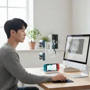 게임패드 헤드셋 거치대 중형 컨트롤러 정리대 데스크 스탠드