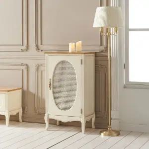 [무료배송] 클래식 엔틱가구 카렌 피타 원목 라탄 단문 장식장 [CP]