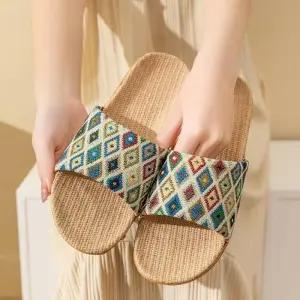 [라일리] Rly 린넨 남성 거실화 여성 여름 미끄럼방지 슬리퍼