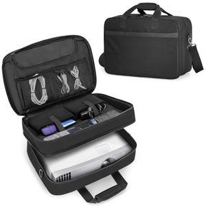 CURMIO 프로젝터 휴대용 케이스, 엡손 및 대부분의 주요 프로젝터와 호환되는 가방, 가방 전용, 검은색(특