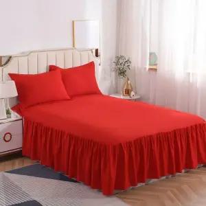 커버 블랙 침대 베드 퀸 호텔 카바 레이스 스커트