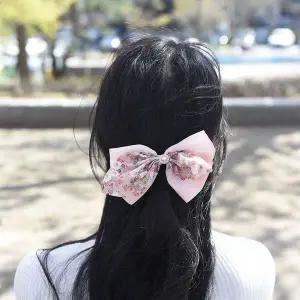 TBZ 엔틱 진주 포인트 더블 레이어드 리본 헤어핀 8Colors