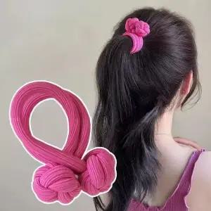 매듭 볼 머리끈 긴머리 방울 헤어밴드 패션 데일리
