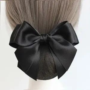 왕 리본 헤어핀 승무원 간호사 여군 머리망핀