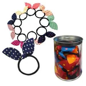 소땡땡이 헤어끈 머리 묶기 토끼 헤어밴드 검정줄 20P 똥머리