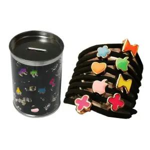 칠보골드메달 헤어끈 고무줄 머리 묶기 헤어 밴드 검정60P